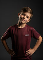 Core Jacquard Maroon Boys Tee