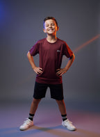 Core Jacquard Maroon Boys Tee