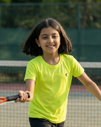 Core  Jacquard Neon Yellow Girls Tee