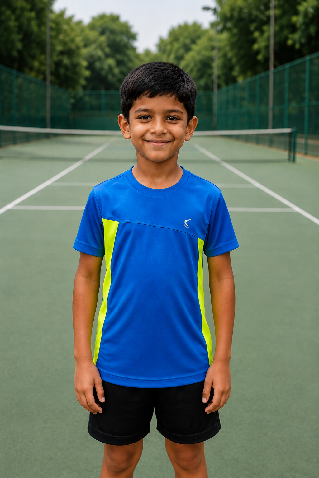 3B Electric Blue Performance Tee