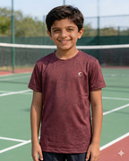 Core Jacquard Maroon Boys Tee