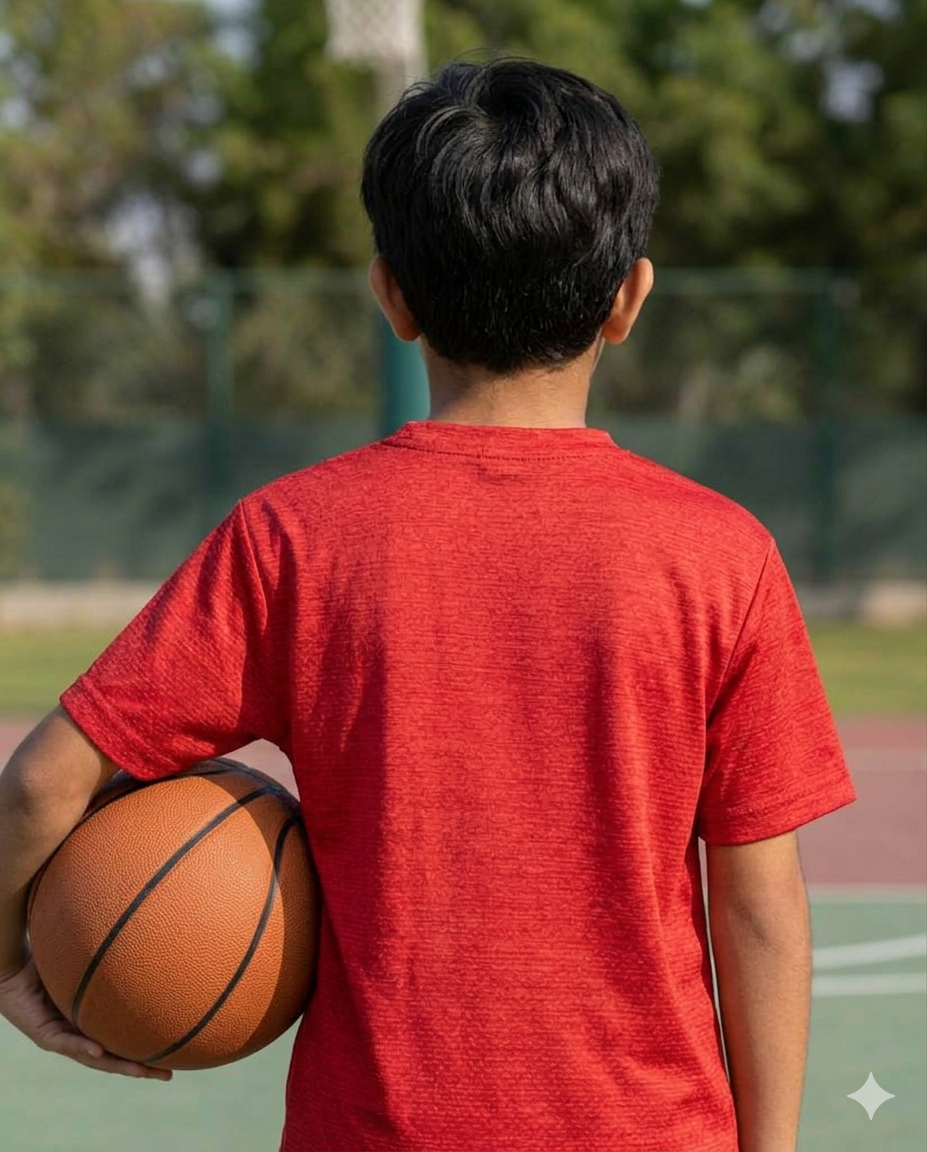 Dark Red Boys Tee