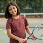 Core Jacquard Maroon Girls Tee