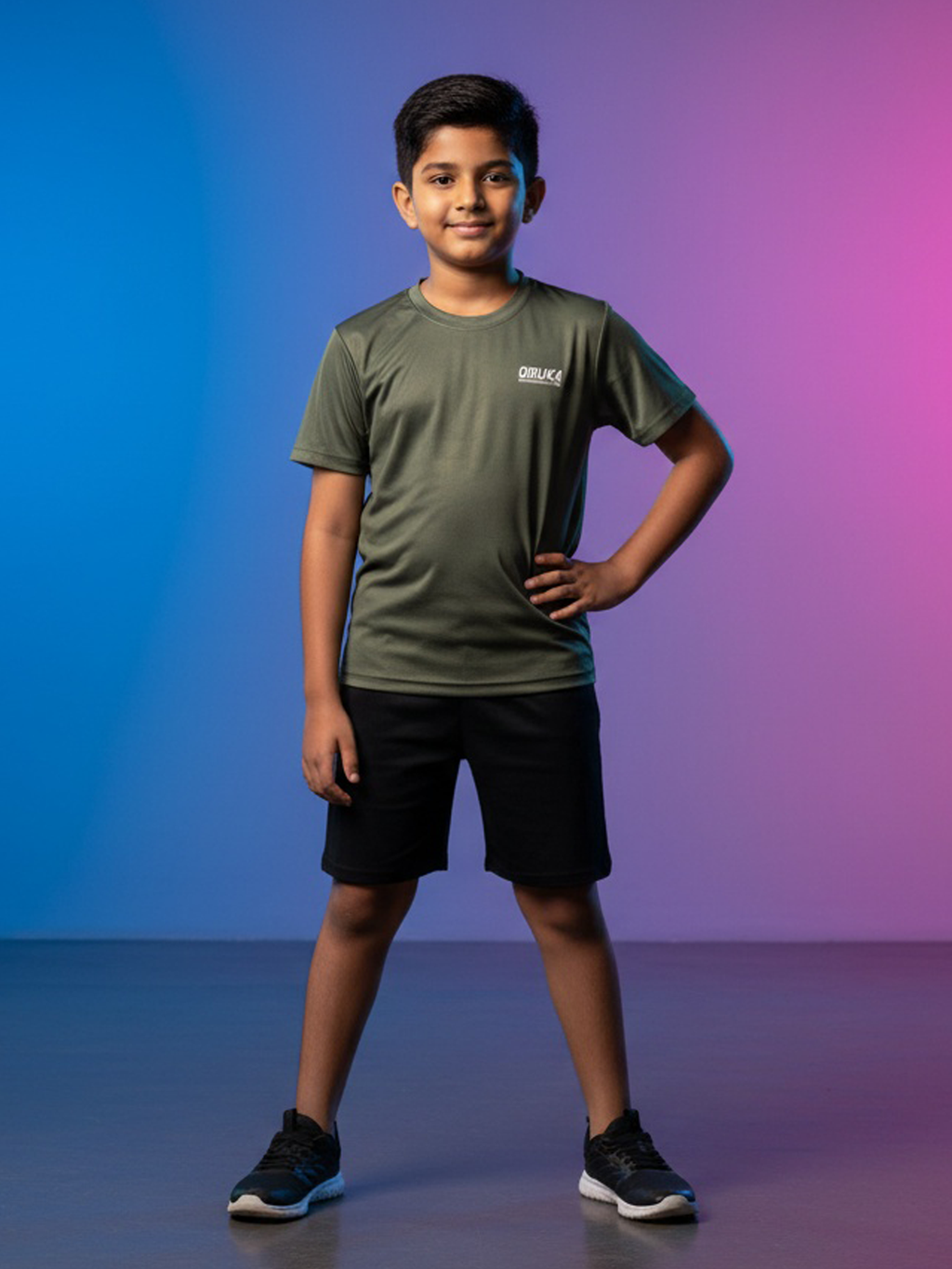 Core  Jacquard Olive Boys Tee