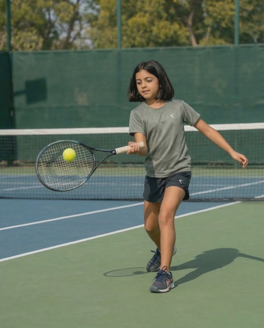Core  Jacquard Olive Girls Tee